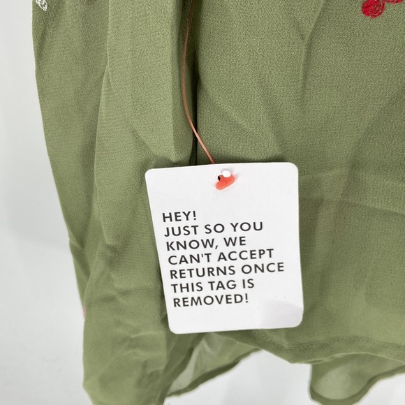 ASOS DESIGN Khaki Curve Soft All Over Embroidered Maxi Dress Size 22 - Picture 9 of 13